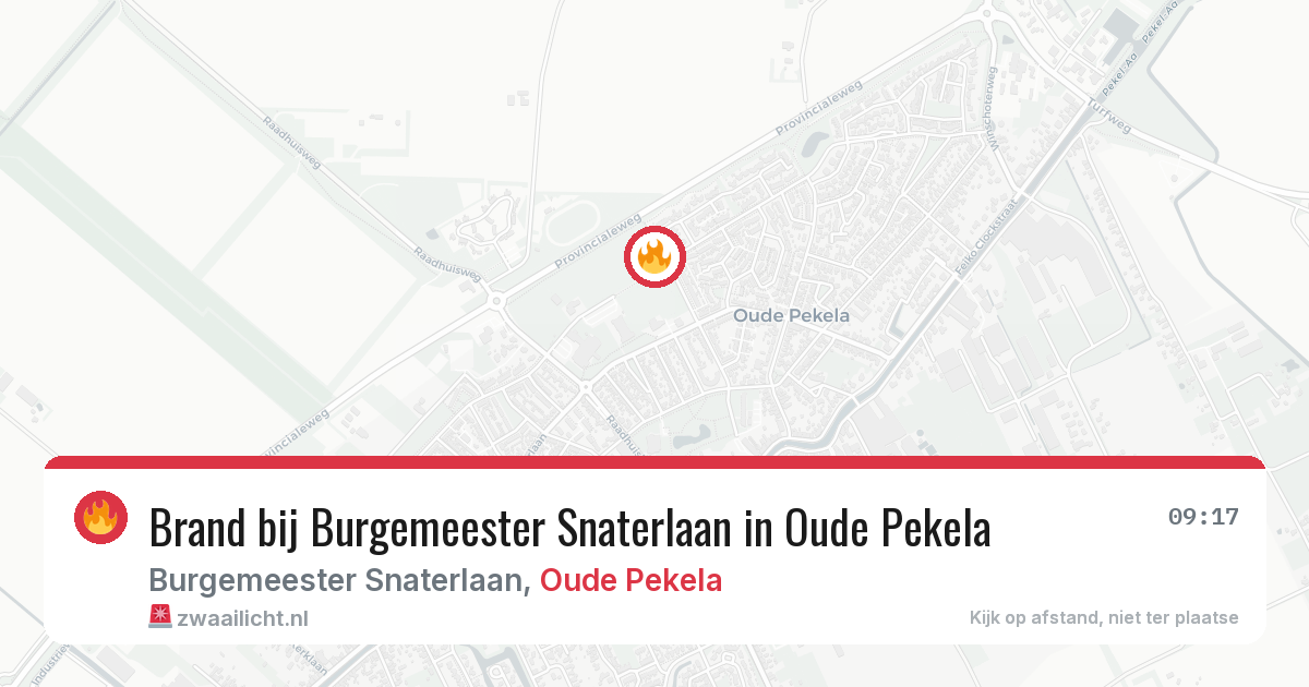 Brand bij Burgemeester Snaterlaan in Oude Pekela — 16 jul 2026