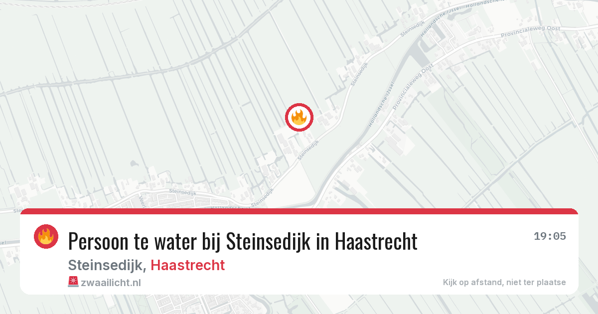 Persoon te water bij Steinsedijk in Haastrecht — 11 mei 2026