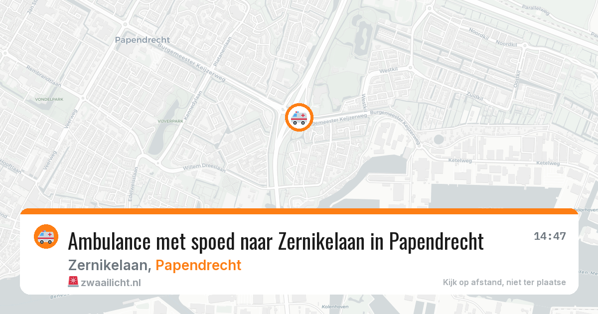 Ambulance met spoed naar Zernikelaan in Papendrecht — 11 apr 2026