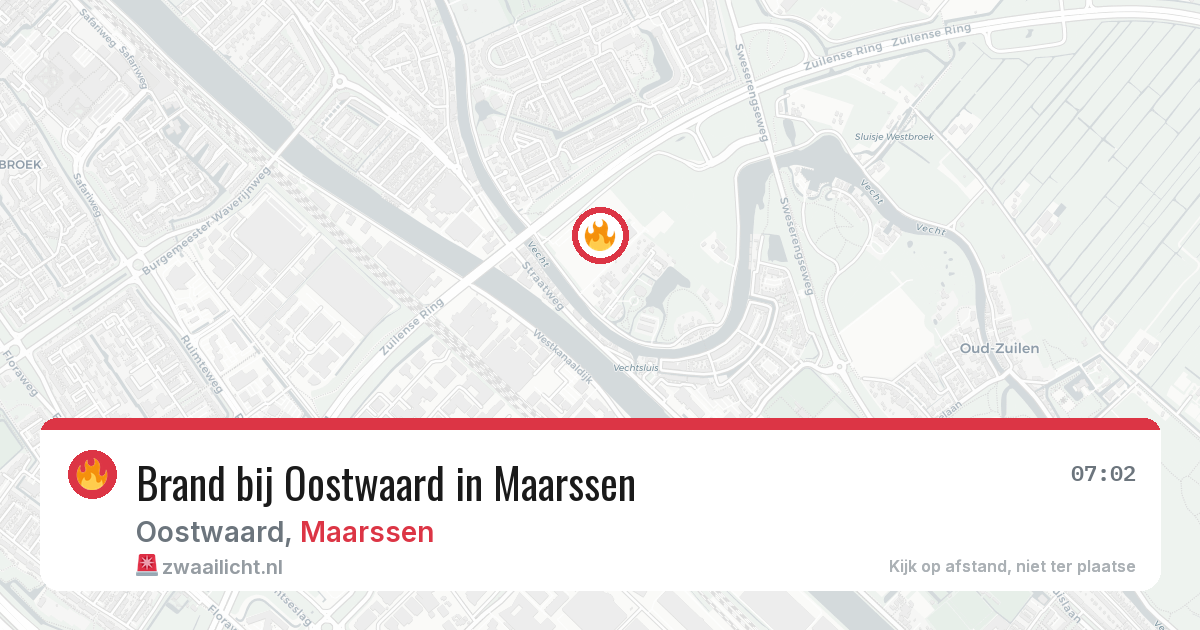 Brand bij Oostwaard in Maarssen — 6 mrt 2026
