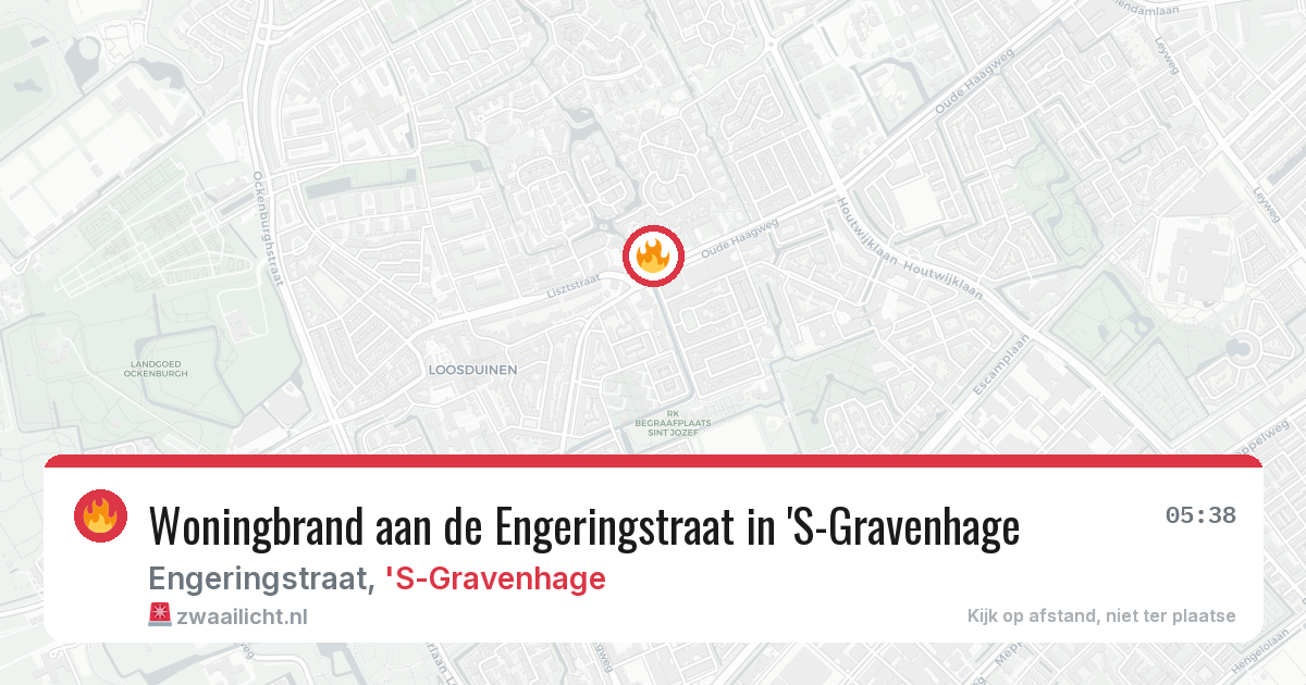 Woningbrand aan de Engeringstraat in 'S-Gravenhage — 30 mrt 2026
