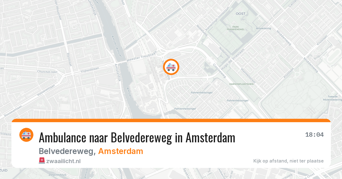 Ambulance naar Belvedereweg in Amsterdam — 27 apr 2026