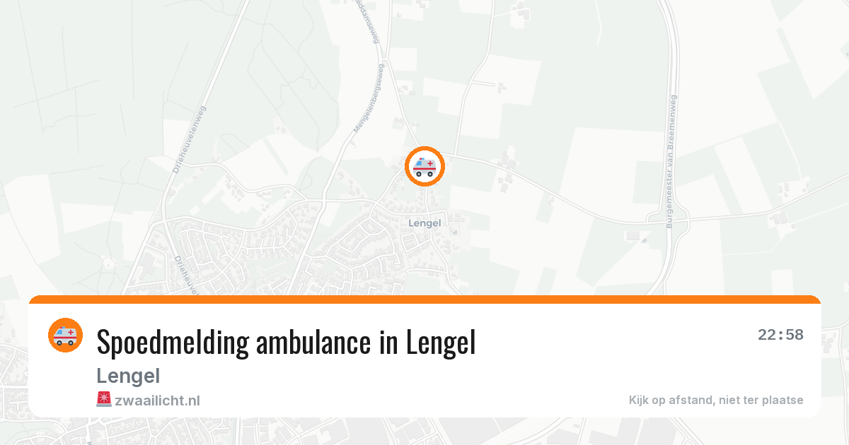 Spoedmelding ambulance in Lengel — 15 apr 2026