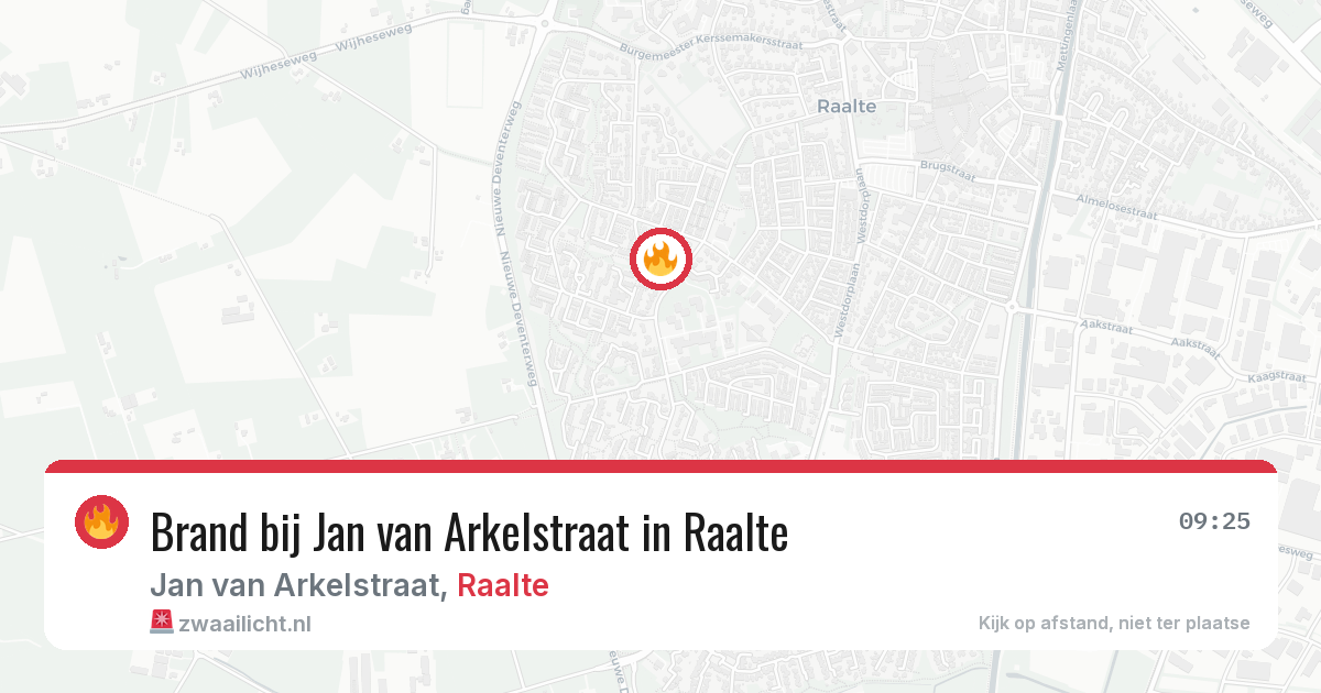 Brand bij Jan van Arkelstraat in Raalte — 27 jun 2026