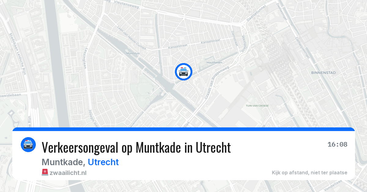 Verkeersongeval op Muntkade in Utrecht — 4 apr 2026