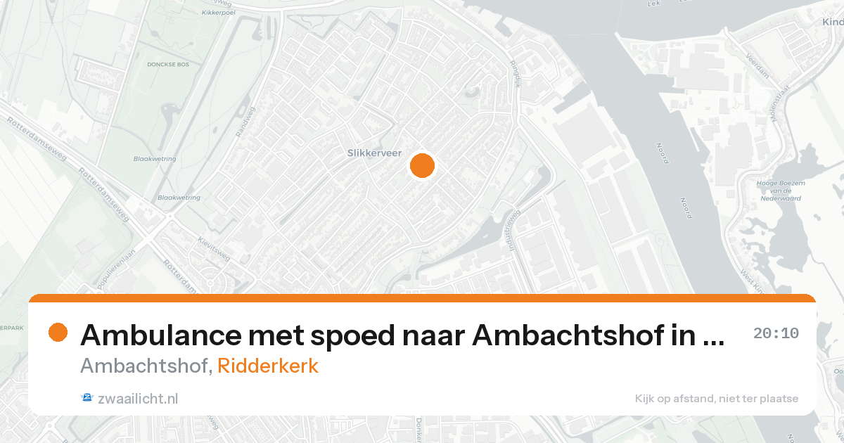 Ambulance met spoed naar Ambachtshof in Ridderkerk — 7 mrt 2026