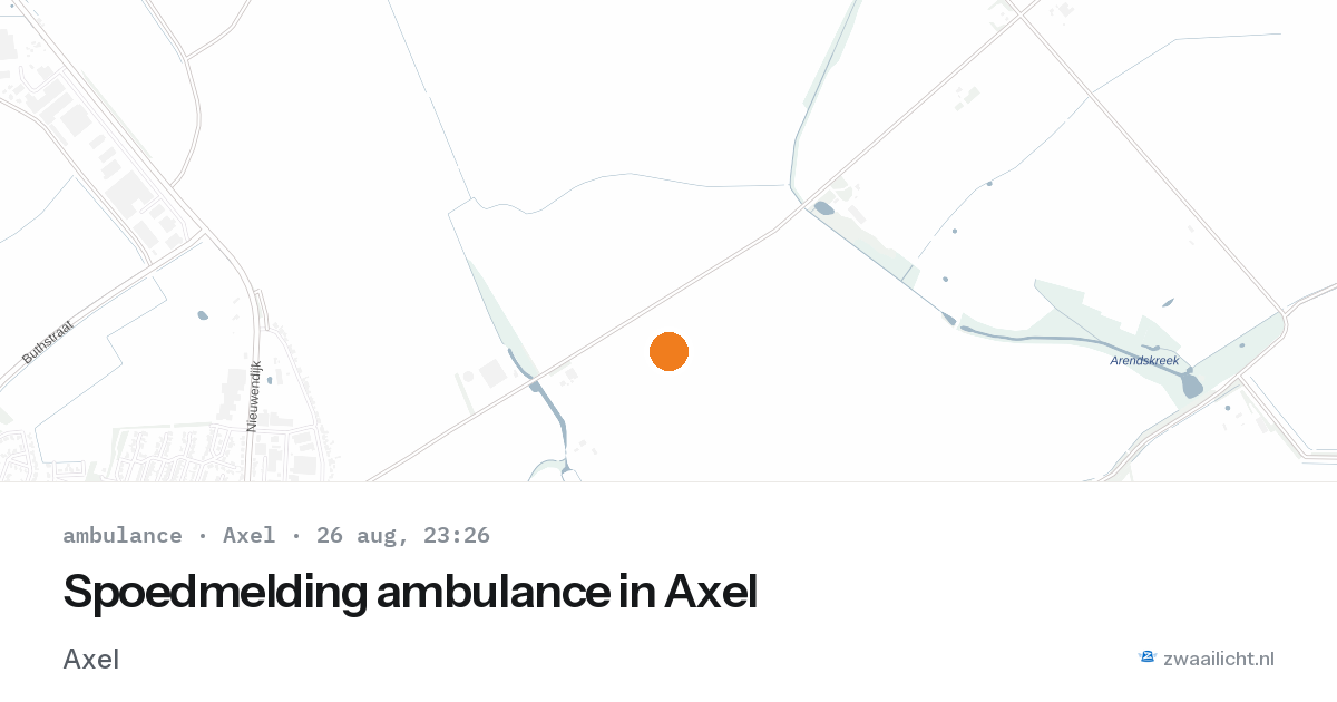 Spoedmelding ambulance in Axel — 26 aug 2026