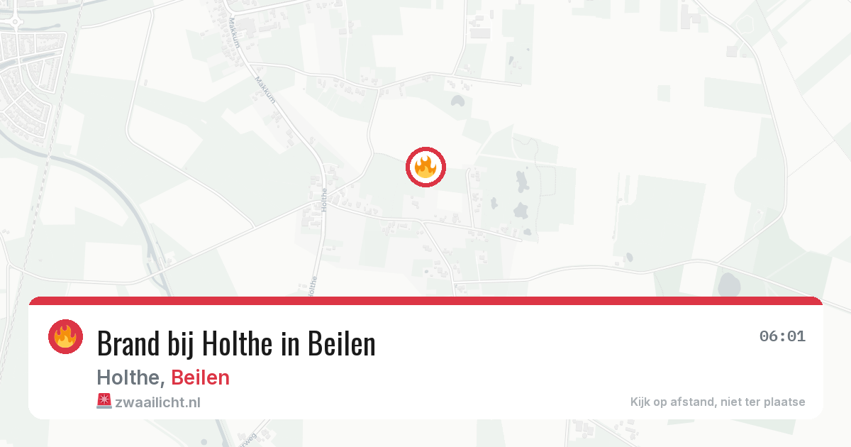 Brand bij Holthe in Beilen — 20 jun 2026