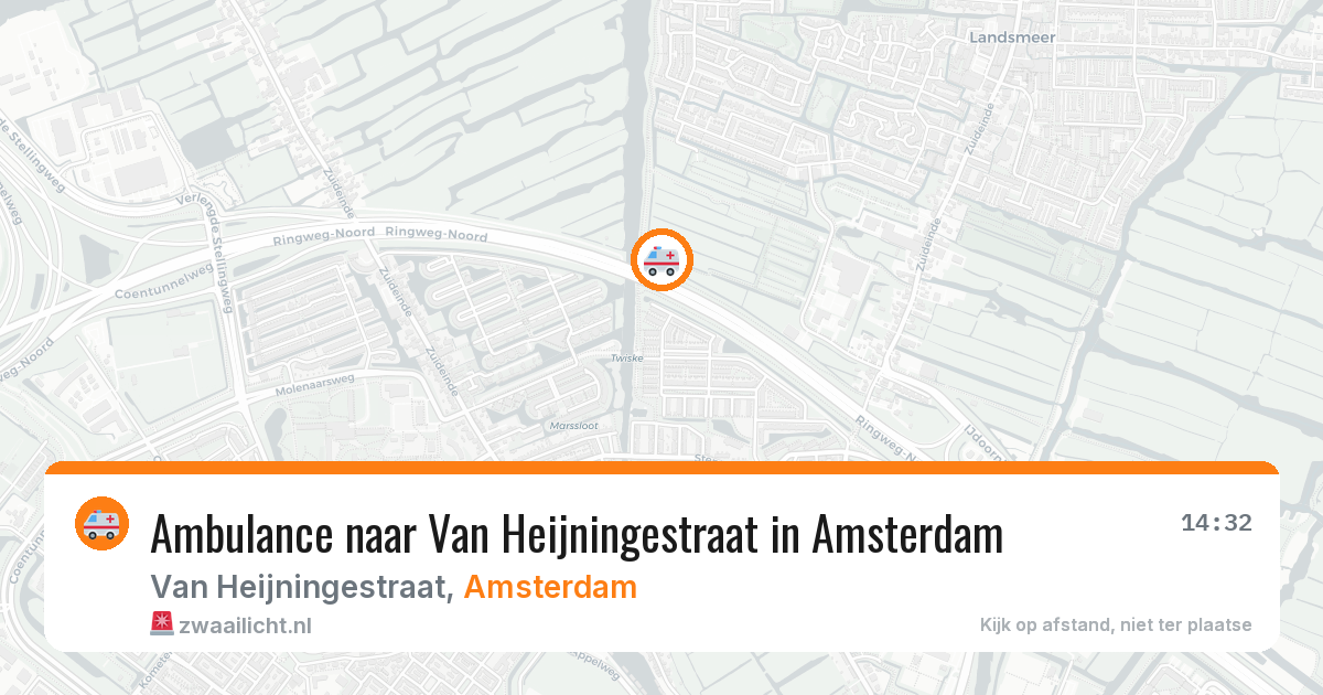 Ambulance naar Van Heijningestraat in Amsterdam — 14 aug 2026