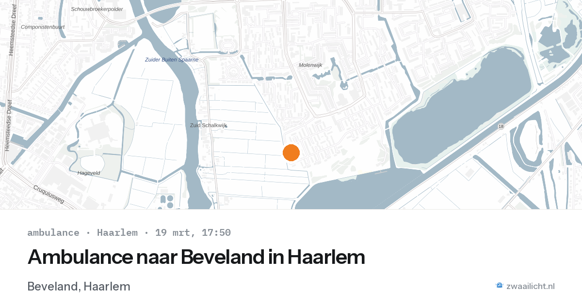 Ambulance naar Beveland in Haarlem — 19 mrt 2026