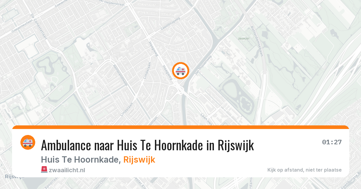 Ambulance naar Huis Te Hoornkade in Rijswijk — 26 jun 2026