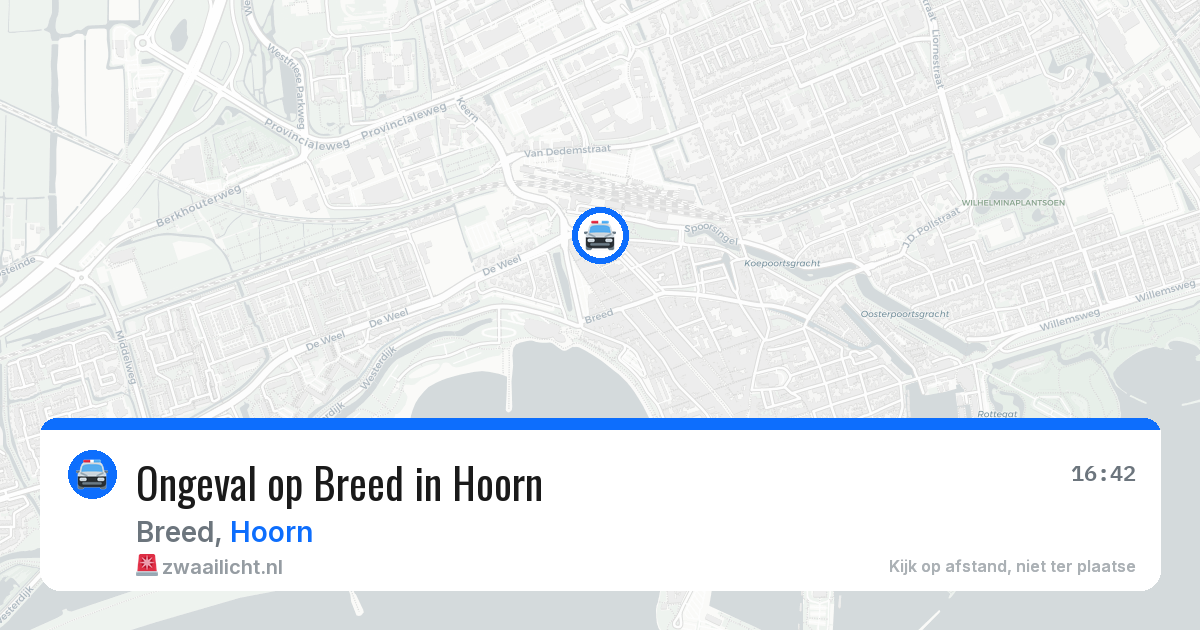 Ongeval op Breed in Hoorn — 27 jun 2026