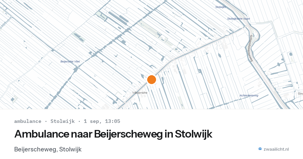 Ambulance naar Beijerscheweg in Stolwijk — 1 sep 2026