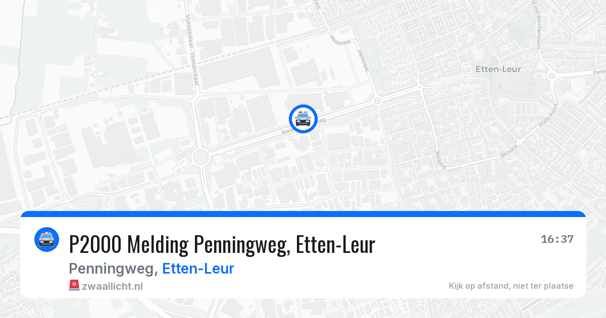 P2000 Melding Penningweg, Etten-Leur — 23 jun 2026