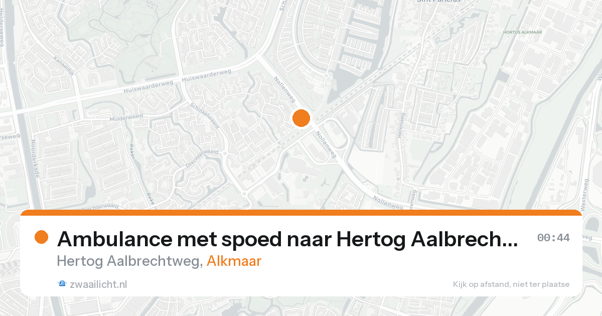 Ambulance met spoed naar Hertog Aalbrechtweg in Alkmaar — 19 aug 2026