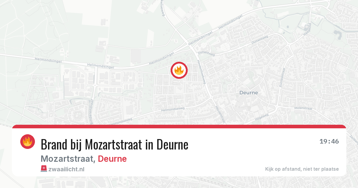 Brand bij Mozartstraat in Deurne — 28 mei 2026