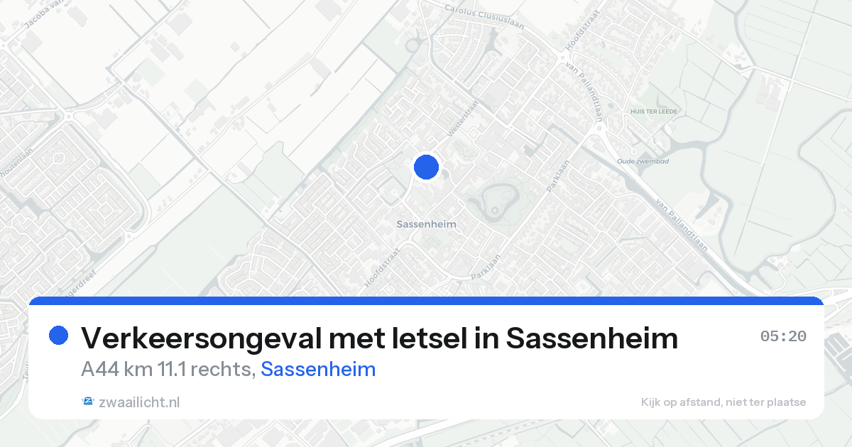 Verkeersongeval met letsel in Sassenheim — 22 mei 2026