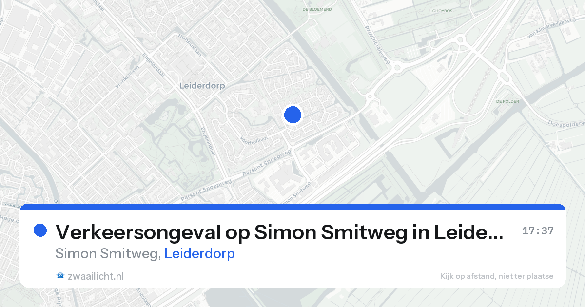 Verkeersongeval op Simon Smitweg in Leiderdorp — 8 jun 2026