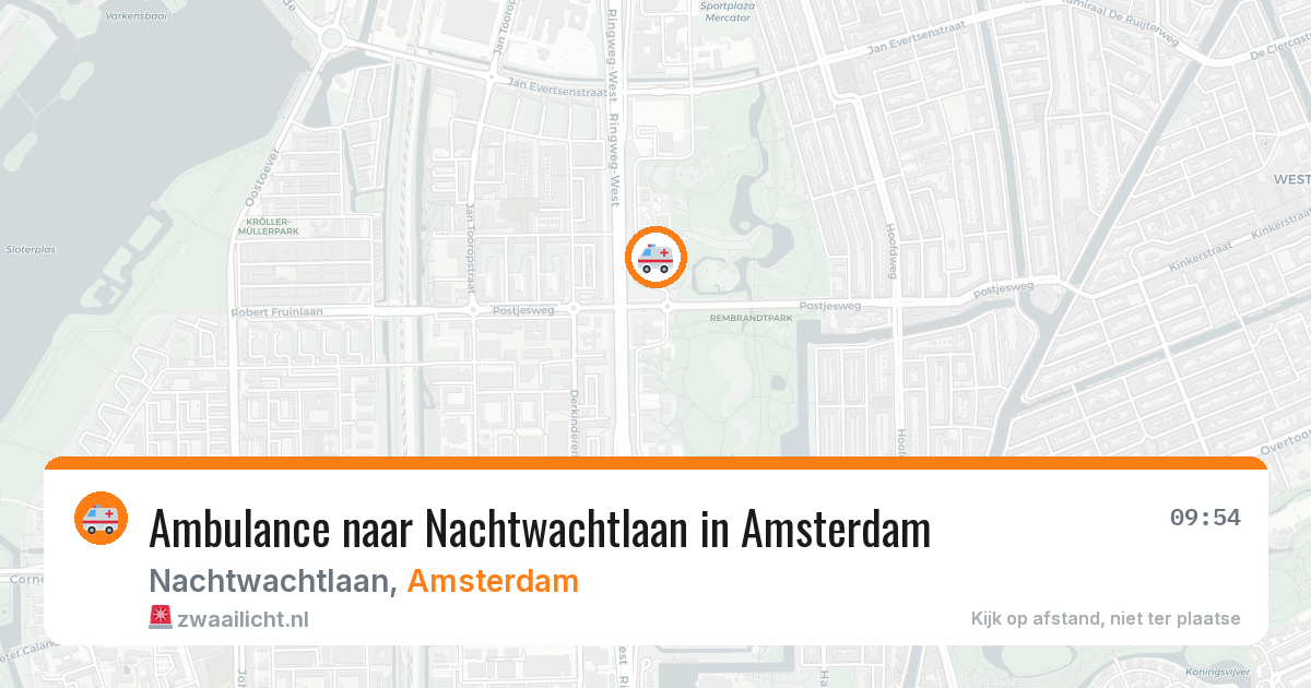 Ambulance naar Nachtwachtlaan in Amsterdam — 20 mei 2026
