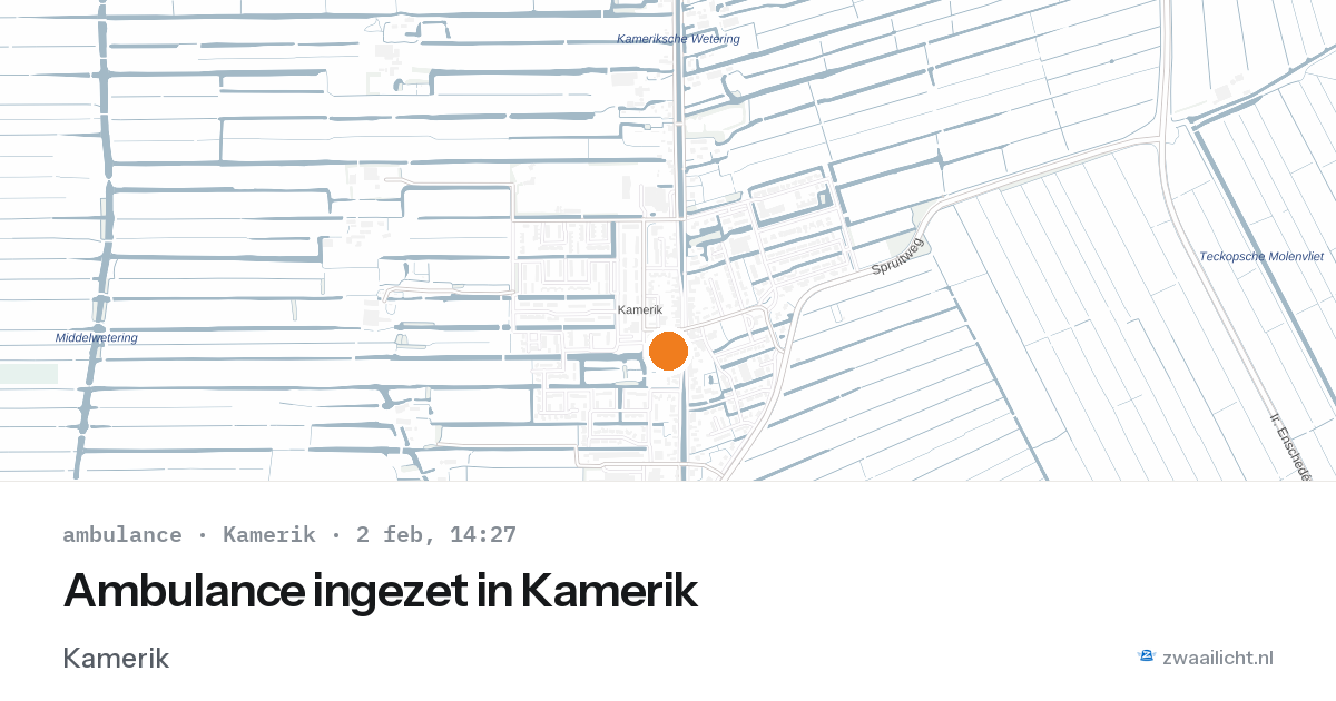 Ambulance ingezet in Kamerik — 2 feb 2026