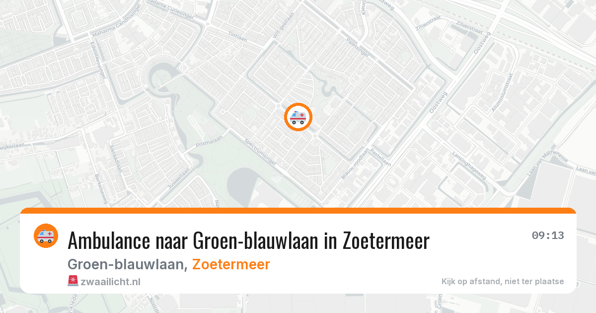 Ambulance naar Groen-blauwlaan in Zoetermeer — 15 jun 2026