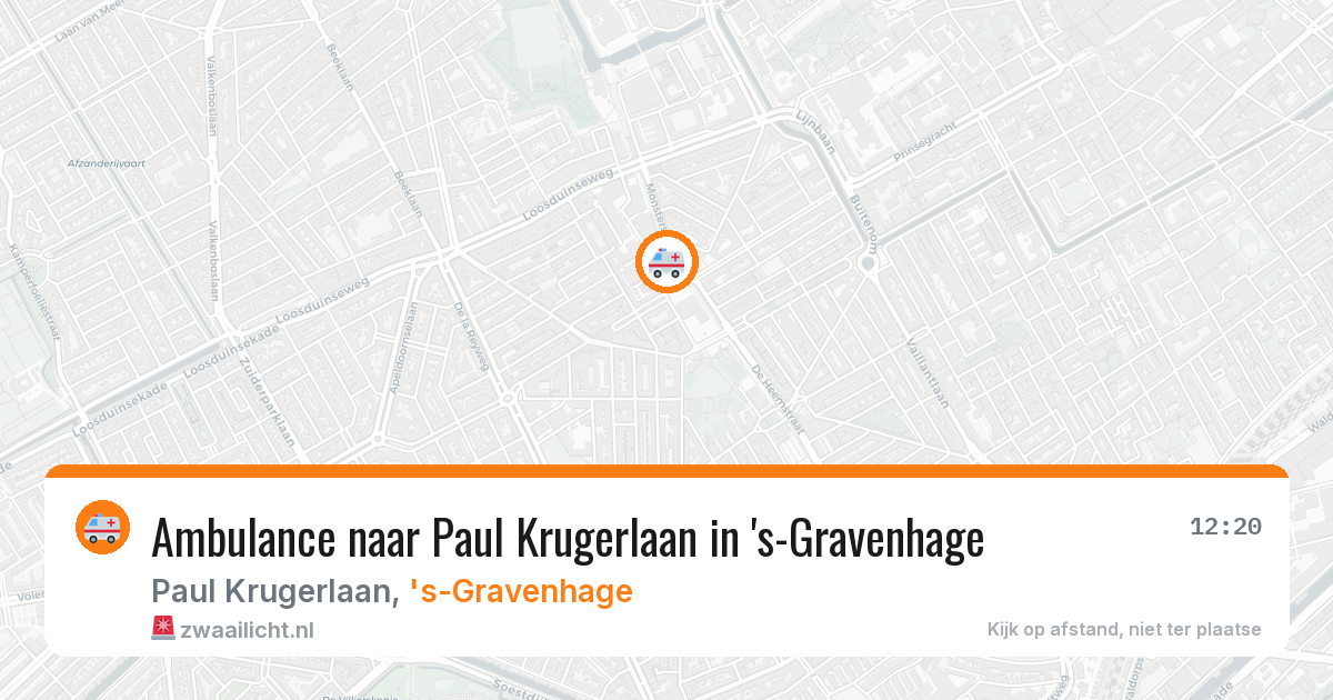 Ambulance naar Paul Krugerlaan in 's-Gravenhage — 12 mrt 2026
