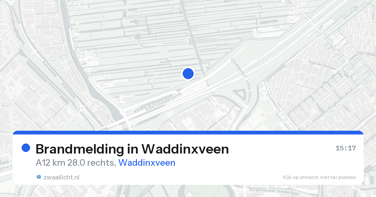 Brandmelding in Waddinxveen — 18 aug 2026