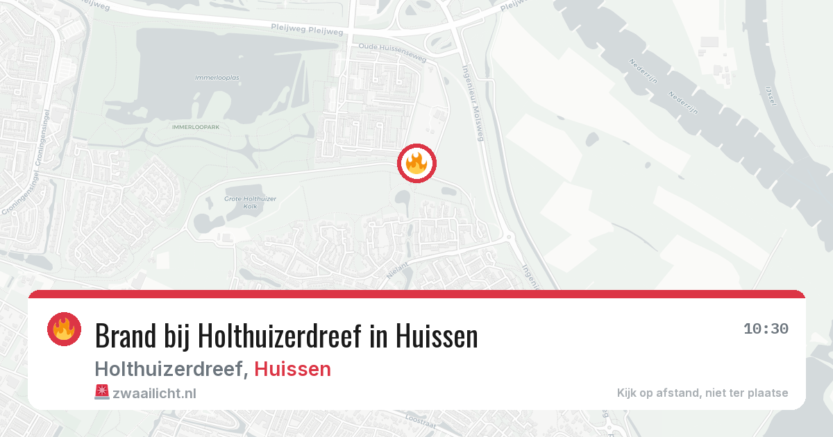 Brand bij Holthuizerdreef in Huissen — 6 jul 2026