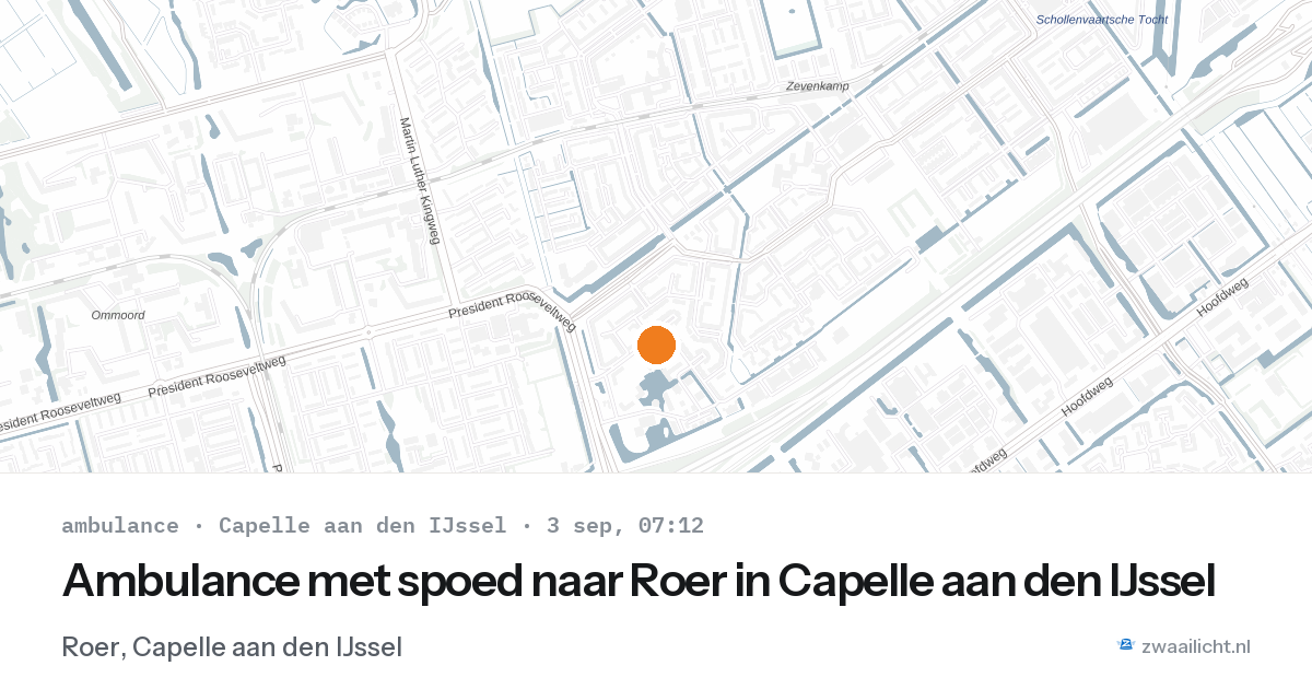 Ambulance met spoed naar Roer in Capelle aan den IJssel — 3 sep 2026