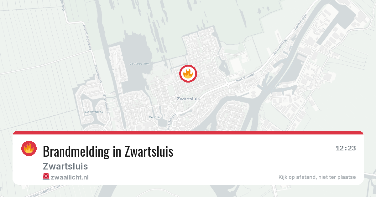Brandmelding in Zwartsluis — 29 jun 2026