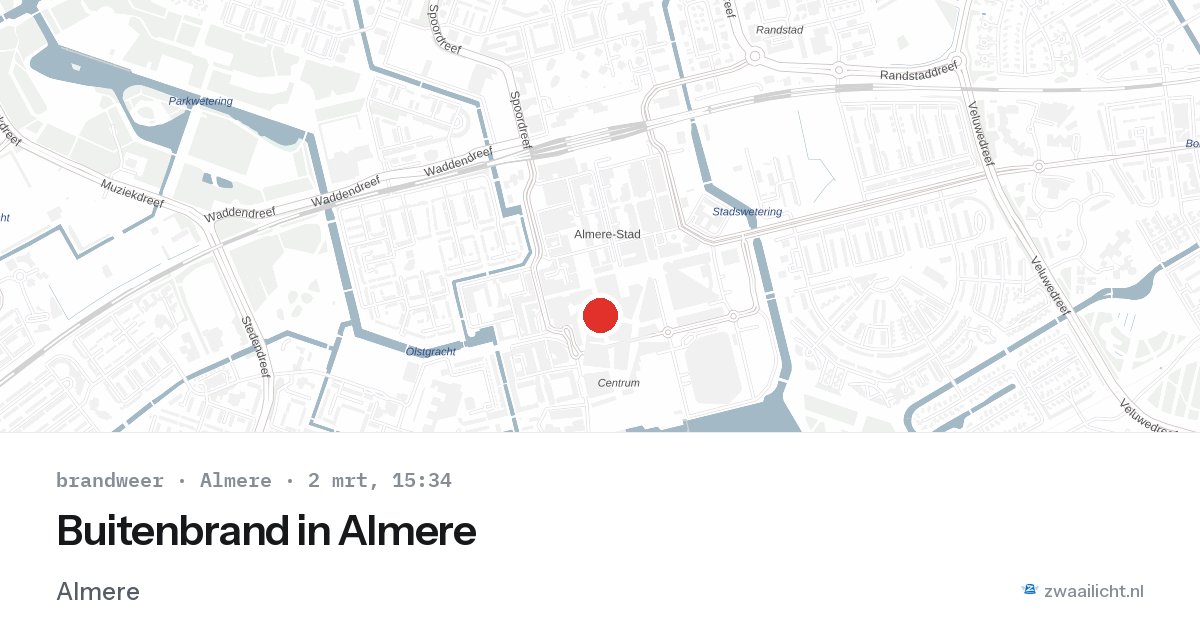 Buitenbrand in Almere — 2 mrt 2026