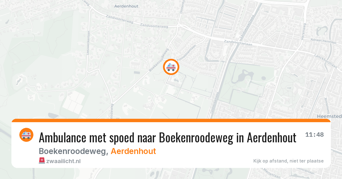 Ambulance met spoed naar Boekenroodeweg in Aerdenhout — 25 jan 2026