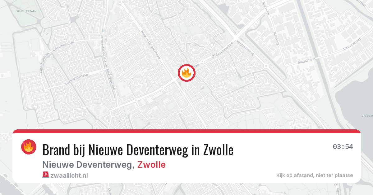 Brand bij Nieuwe Deventerweg in Zwolle — 28 jun 2026