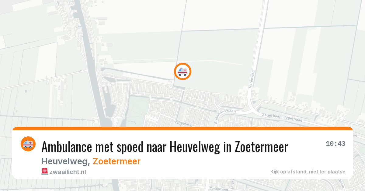 Ambulance met spoed naar Heuvelweg in Zoetermeer — 19 jan 2026