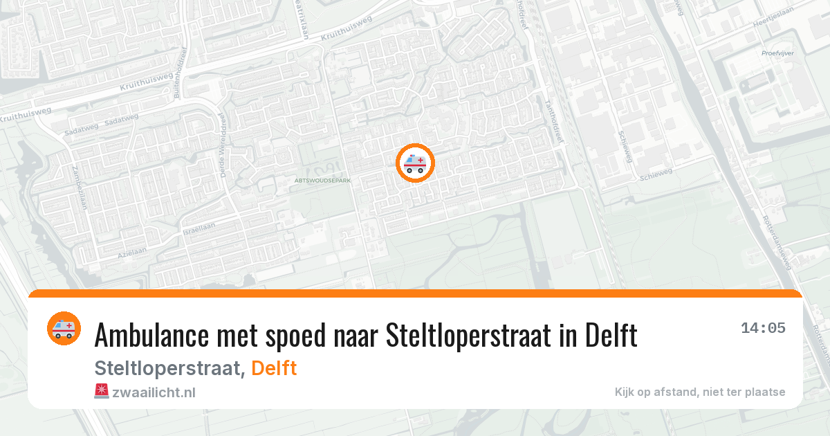 Ambulance met spoed naar Steltloperstraat in Delft — 5 jun 2026
