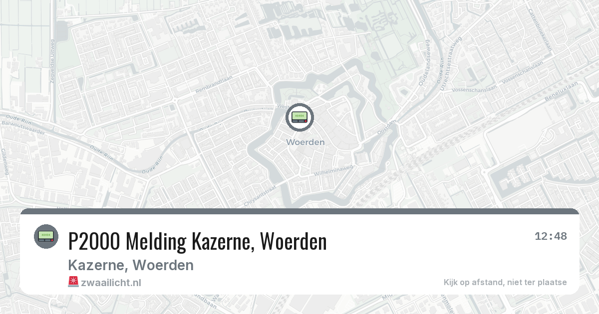 P2000 Melding Kazerne, Woerden — 12 aug 2026
