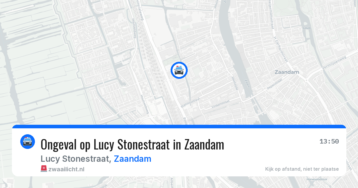 Ongeval op Lucy Stonestraat in Zaandam — 17 jun 2026