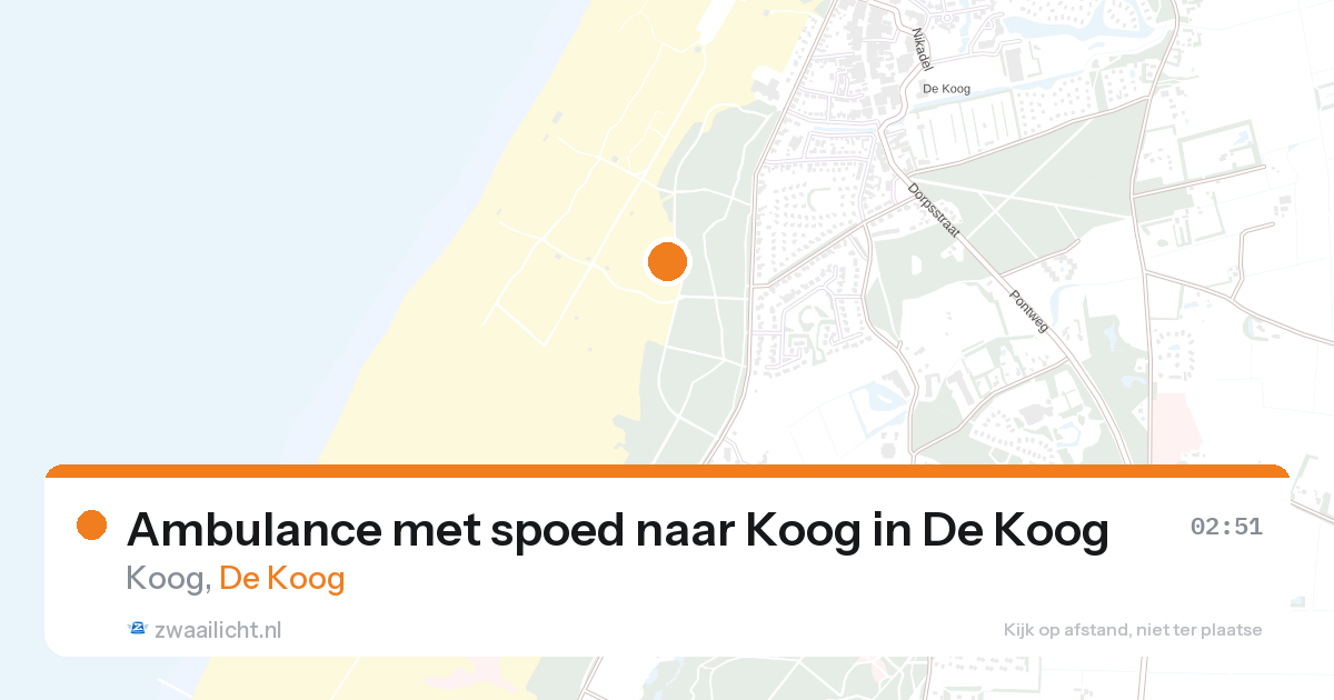 Ambulance met spoed naar Koog in De Koog — 27 aug 2026