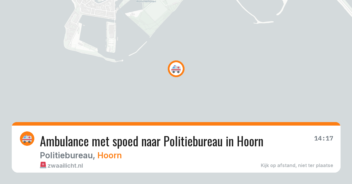 Ambulance met spoed naar Politiebureau in Hoorn — 11 aug 2026