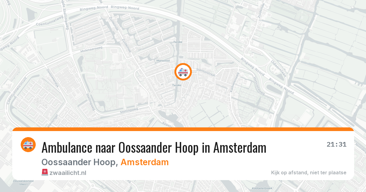 Ambulance naar Oossaander Hoop in Amsterdam — 16 mei 2026