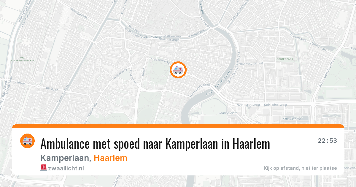 Ambulance met spoed naar Kamperlaan in Haarlem — 21 jul 2026