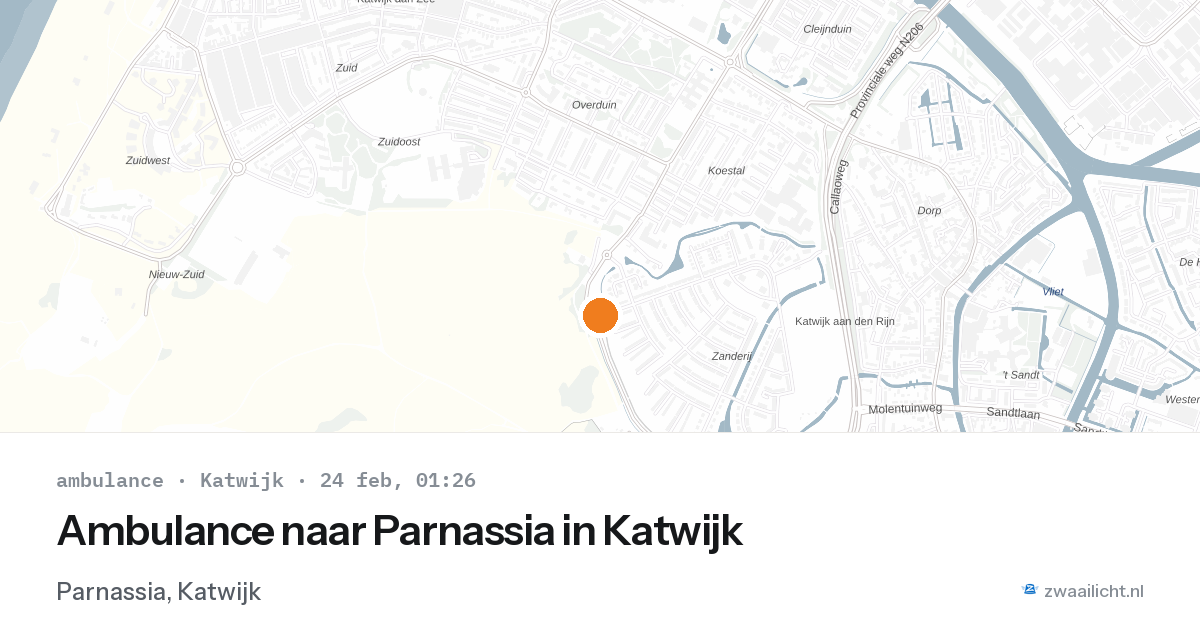 Ambulance naar Parnassia in Katwijk — 24 feb 2026