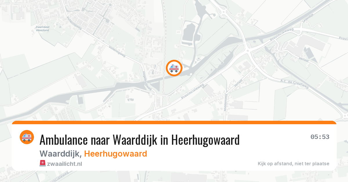 Ambulance naar Waarddijk in Heerhugowaard — 29 mei 2026
