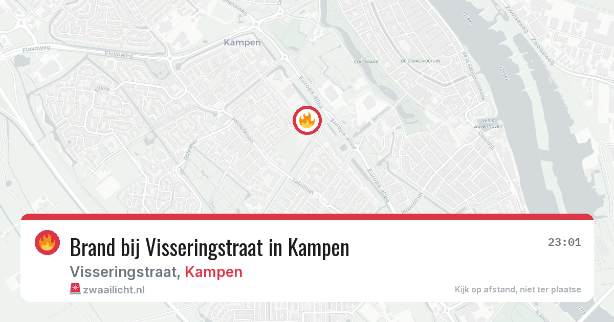 Brand bij Visseringstraat in Kampen — 25 jun 2026