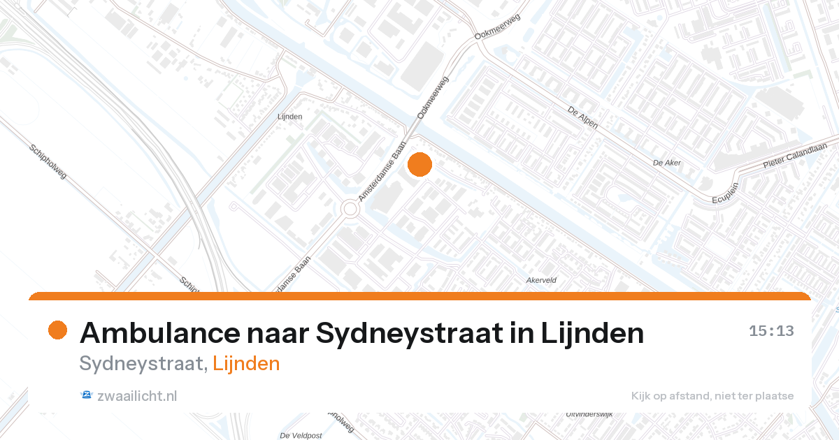 Ambulance naar Sydneystraat in Lijnden — 10 jun 2026
