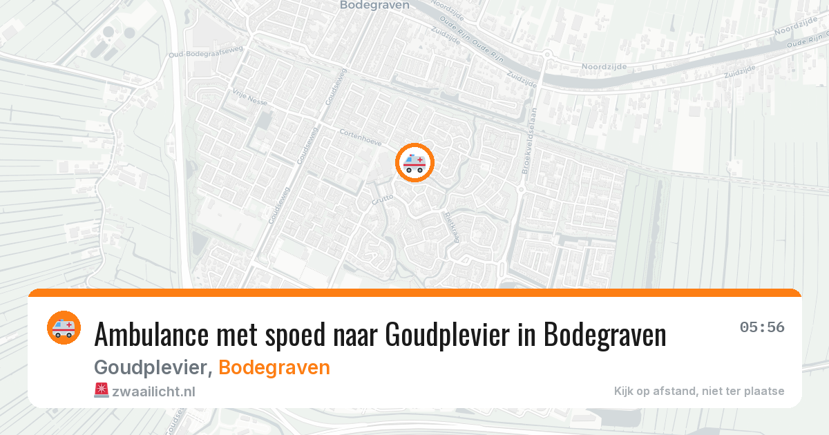 Ambulance met spoed naar Goudplevier in Bodegraven — 12 mei 2026