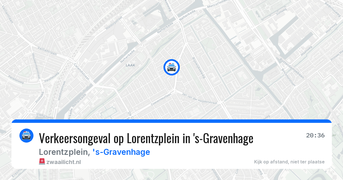 Verkeersongeval op Lorentzplein in 's-Gravenhage — 4 aug 2026