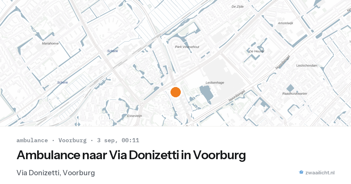 Ambulance naar Via Donizetti in Voorburg — 2 sep 2026