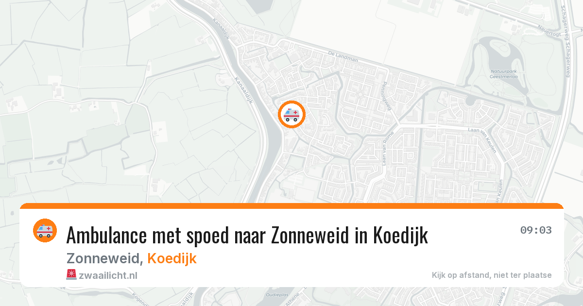 Ambulance met spoed naar Zonneweid in Koedijk — 28 feb 2026