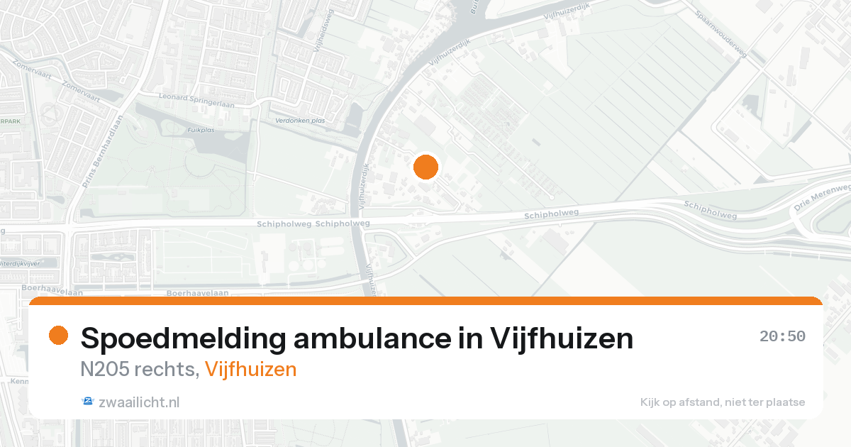 Spoedmelding ambulance in Vijfhuizen — 16 aug 2026
